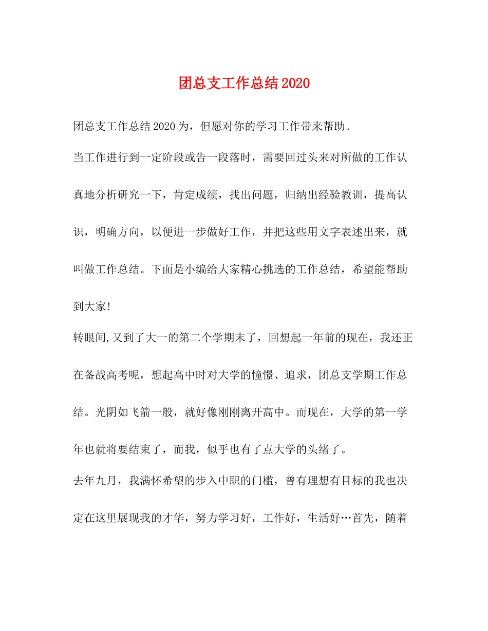 团总支工作总结_第1页