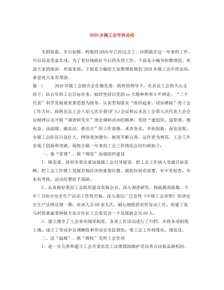 乡镇工会年终总结