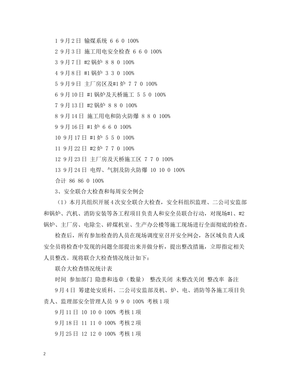 六月份安全工作总结_第2页
