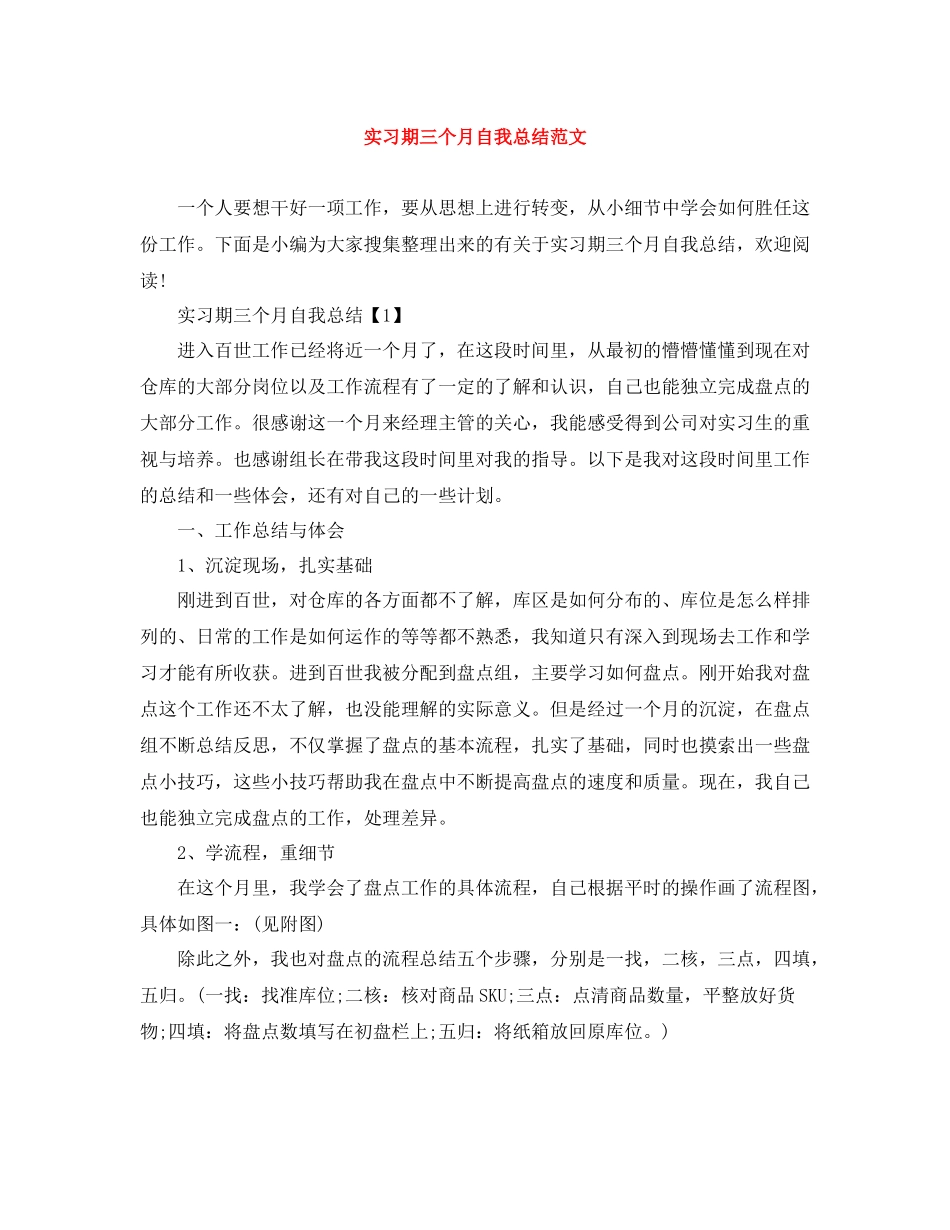 实习期三个月自我总结范文_第1页
