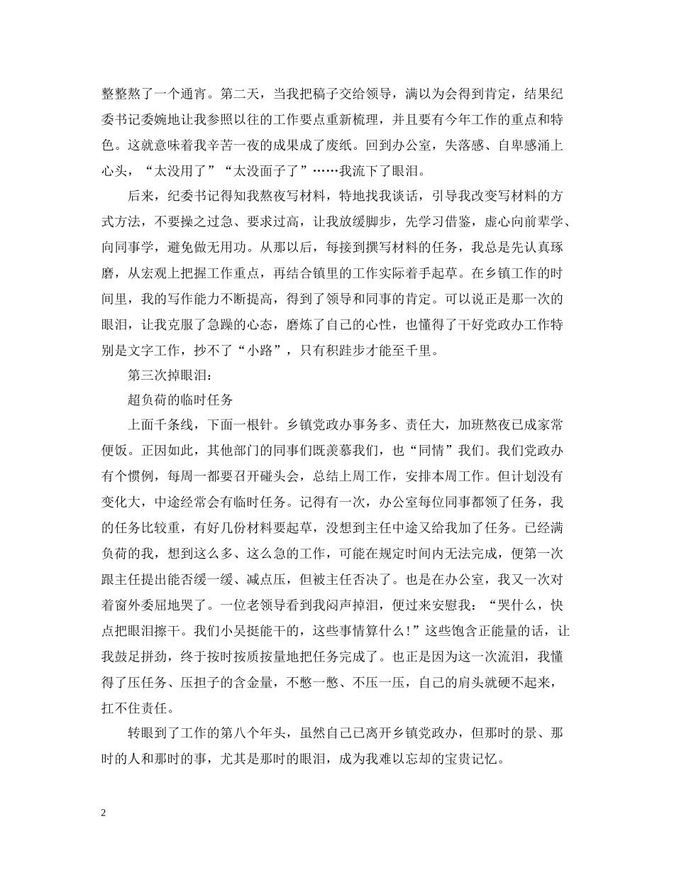 乡镇干部工作总结_第2页