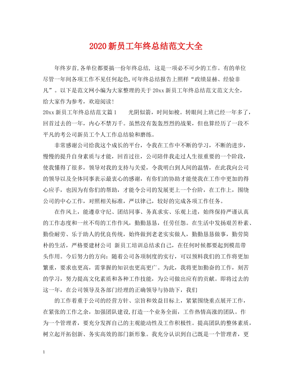 新员工年终总结范文大全_第1页