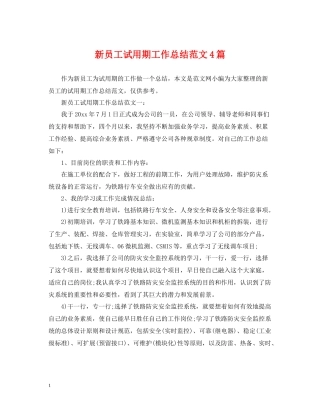 新员工试用期工作总结范文4篇