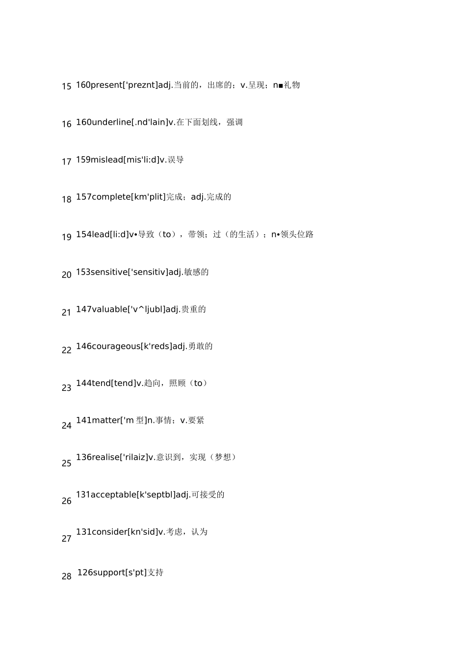 高考英语核心高频词汇_第2页
