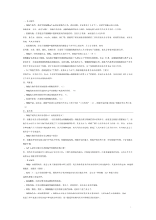 细胞生物学整理的复习资料