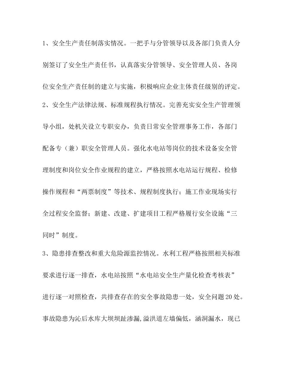 水电站安全生产大检查工作总结_第2页