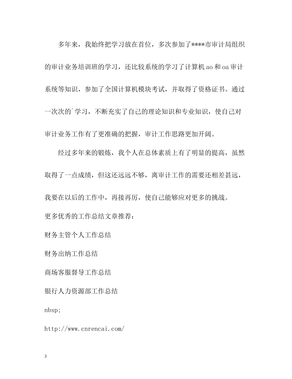 审计个人工作总结2)_第3页