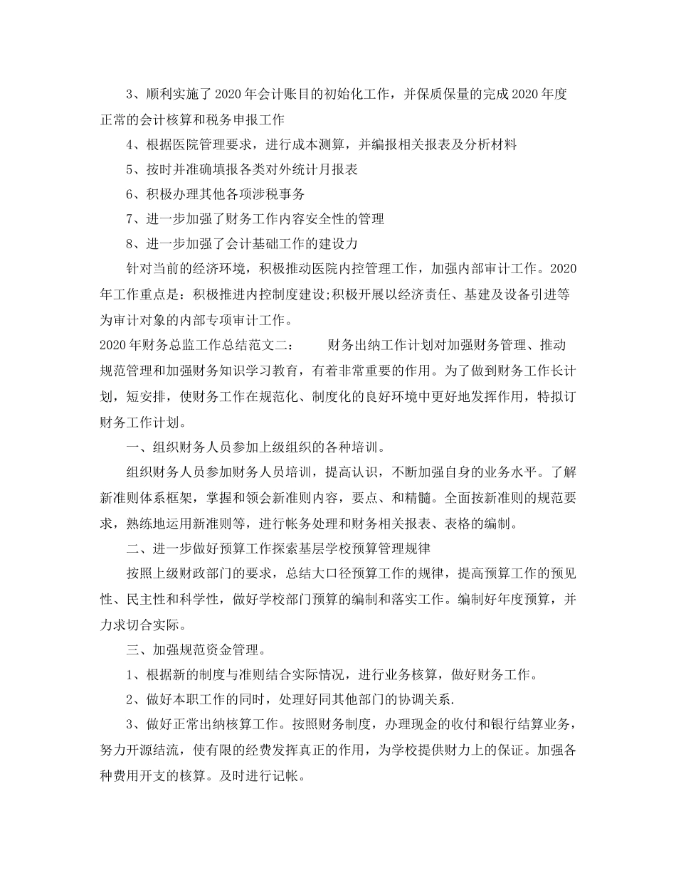 2020年财务总监工作总结_第2页