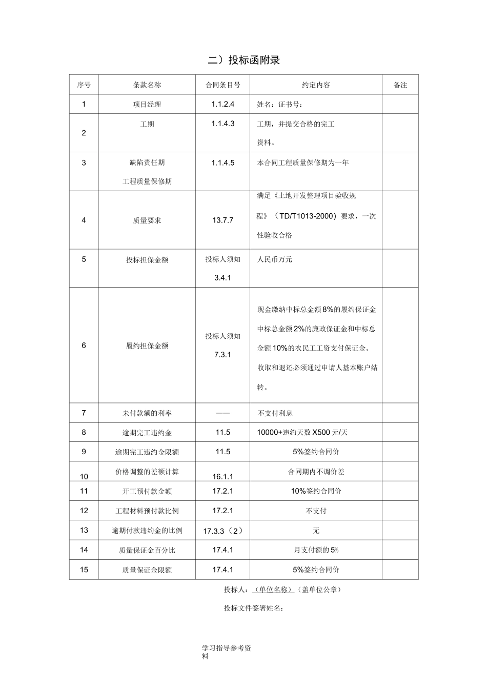 投标函和投标函附录_第3页