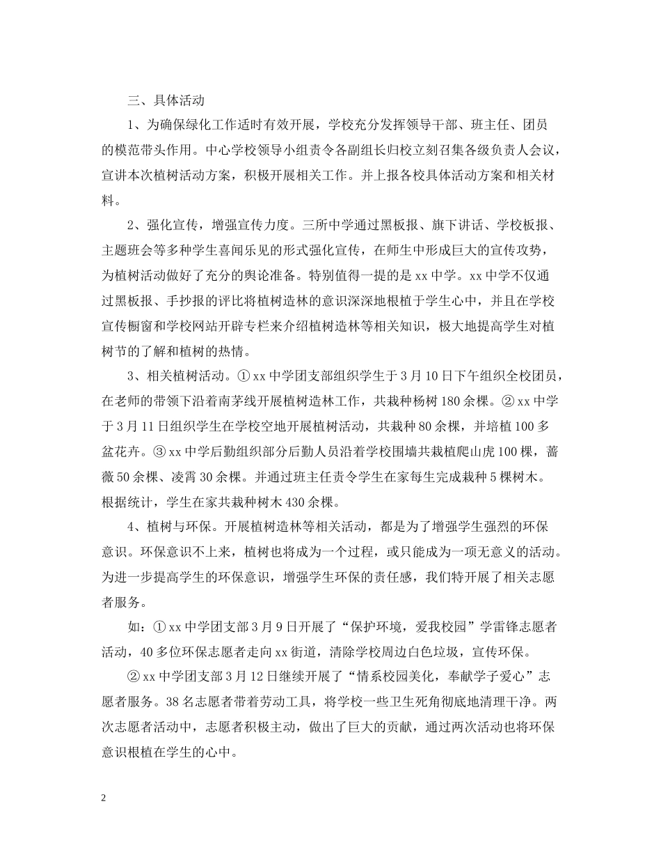 学校312植树节活动总结怎么写_第2页