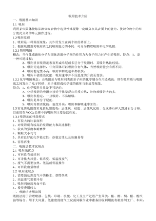 吸附技术介绍