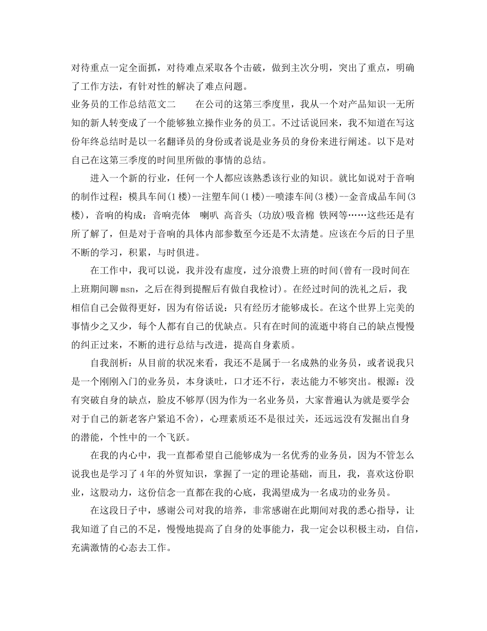 业务员的工作总结报告_第3页