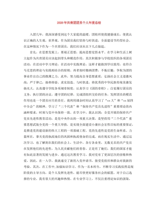 2022年共青团团员个人年度总结