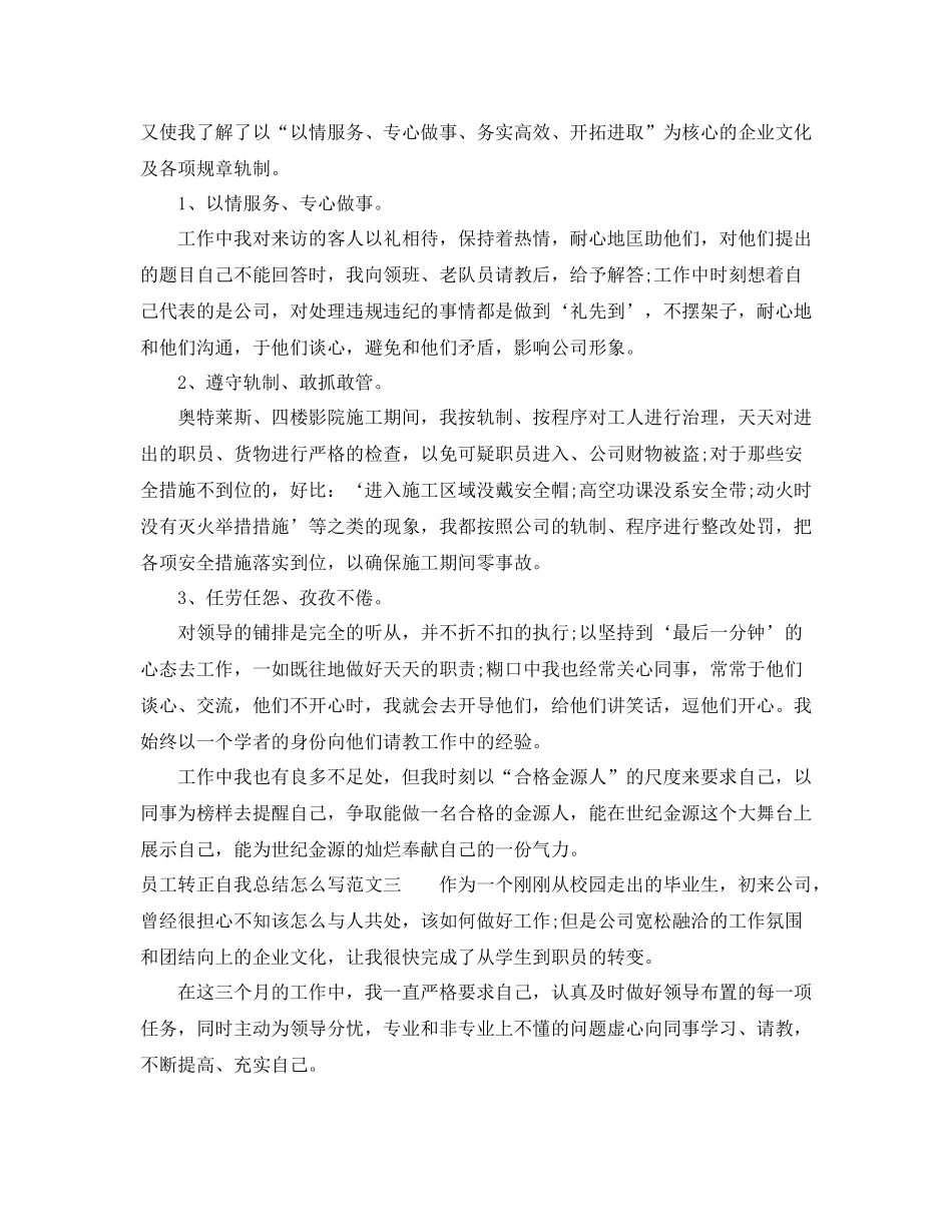 员工转正自我总结怎么写_第3页