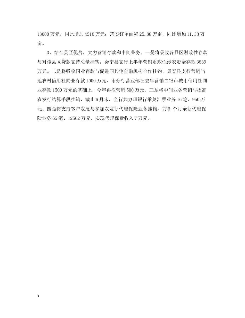 支行半年工作总结范文_第3页