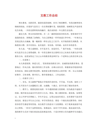 支教工作总结