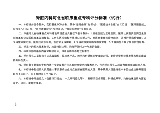 肾内科评分标准