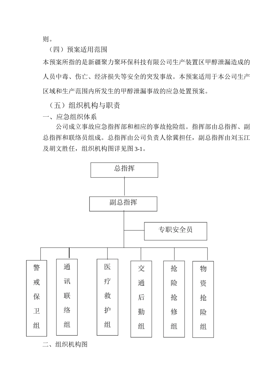 甲醇泄漏事故应急预案讲解_第3页