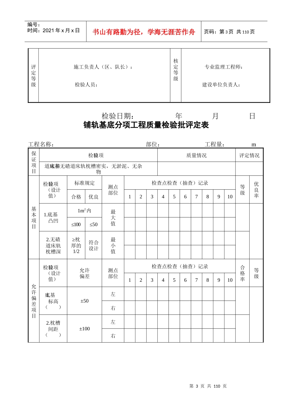 分项工程质量检验评定表_第3页