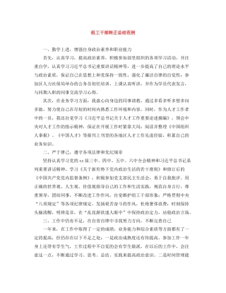 组工干部转正总结范例