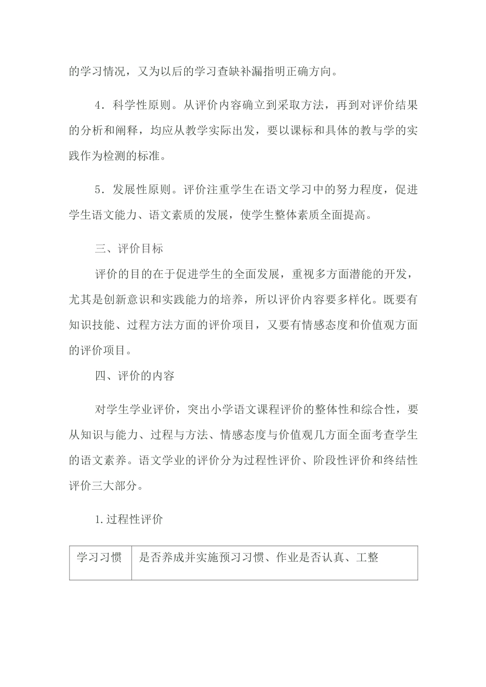 六年级语文学业质量评价方案_第2页