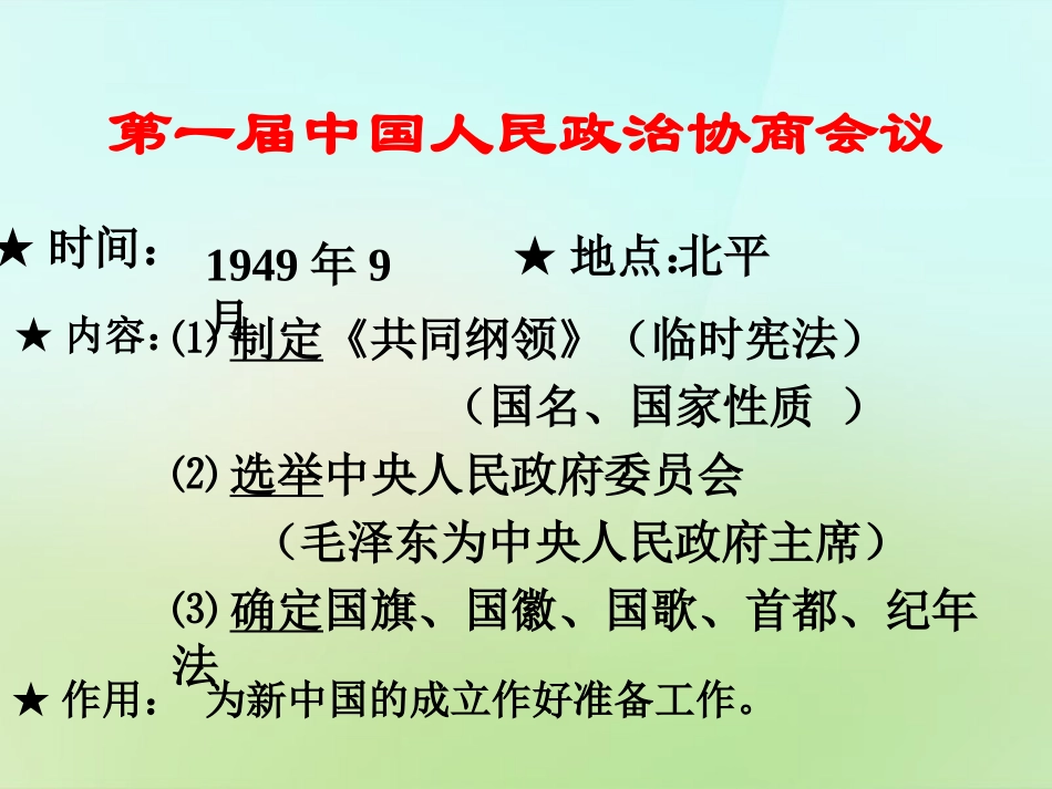 陕西省石泉县池河中学八年级历史下册第一单元复习课件北师大版_第3页