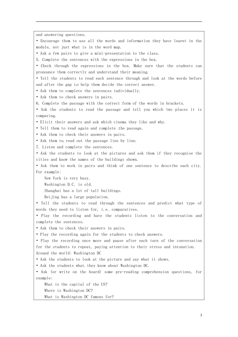 广东署山市顺德区江义初级中学八年级英语上册Module2Unit3Languageinuse教案新版外研版_第3页