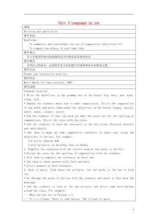 广东署山市顺德区江义初级中学八年级英语上册Module2Unit3Languageinuse教案新版外研版