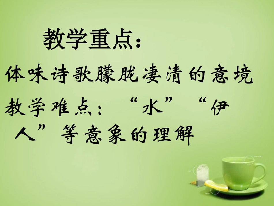 广东省广州市花都区赤坭中学九年级语文下册24蒹葭课件2新人教版_第3页