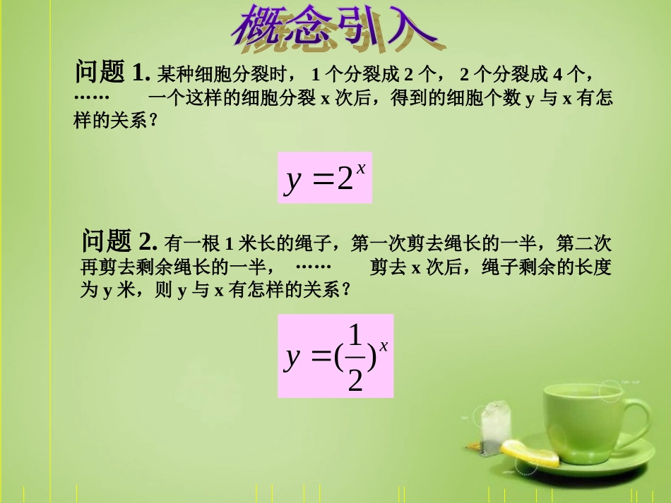 2015高中数学2.1指数函数课件新人教A版必修1_第2页
