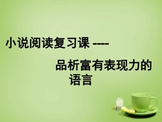 九年级语文下册品析富有表现力的语言课件新人教版