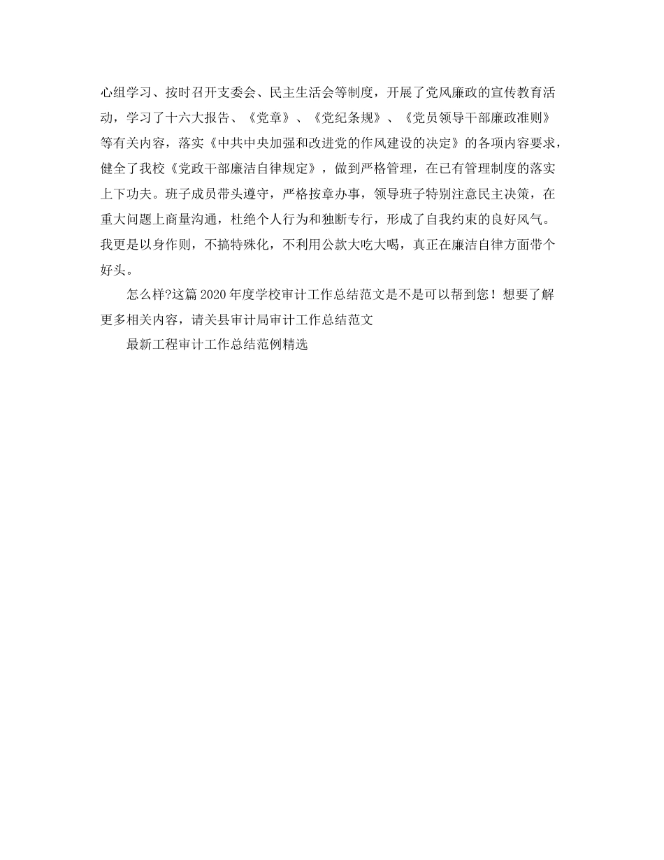 2020年度学校审计工作总结范文_第3页