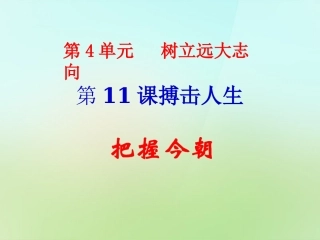 八年级政治下册第11课第3框把握今朝课件北师大版