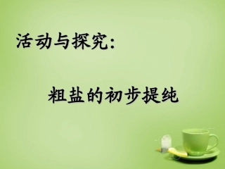 北京市和平北路学校中考化学粗盐提纯复习课件2