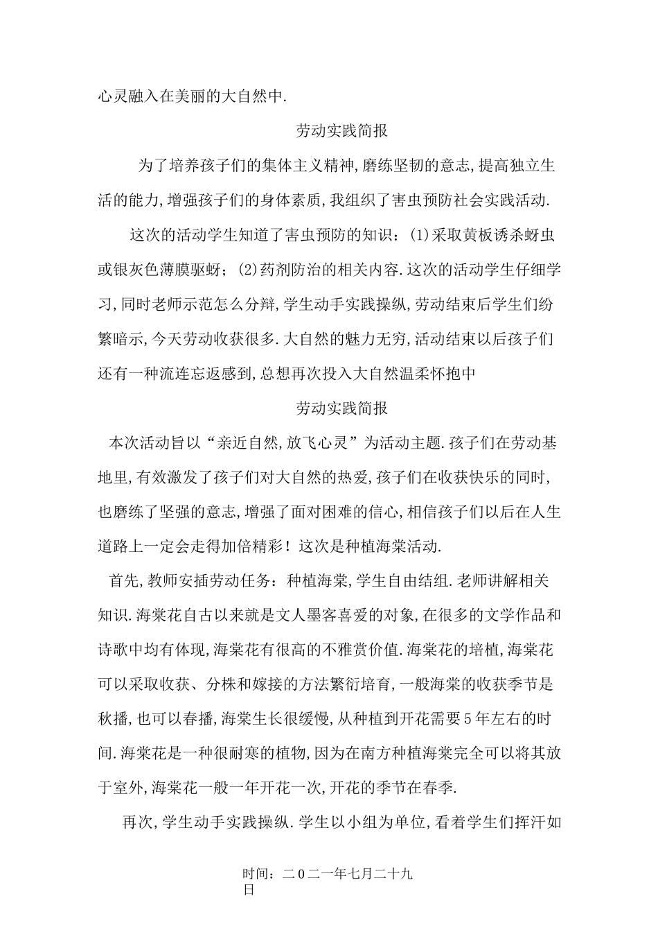 劳动实践简报_第3页