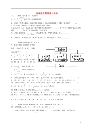 河南省郸城县光明中学八年级数学下册 18.3  一次函数及其性质练习（无答案） 华东师大版