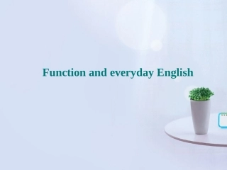 山西省吕梁市石楼县石楼中学高中英语 Module 6Function and everyday English 参考课件 外研版必修1 