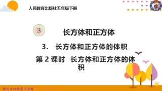 长方体和正方体的体积