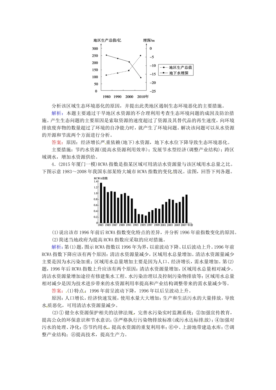 优化探究2016届高考地理总复习4生态环境保护练习选修6_第2页