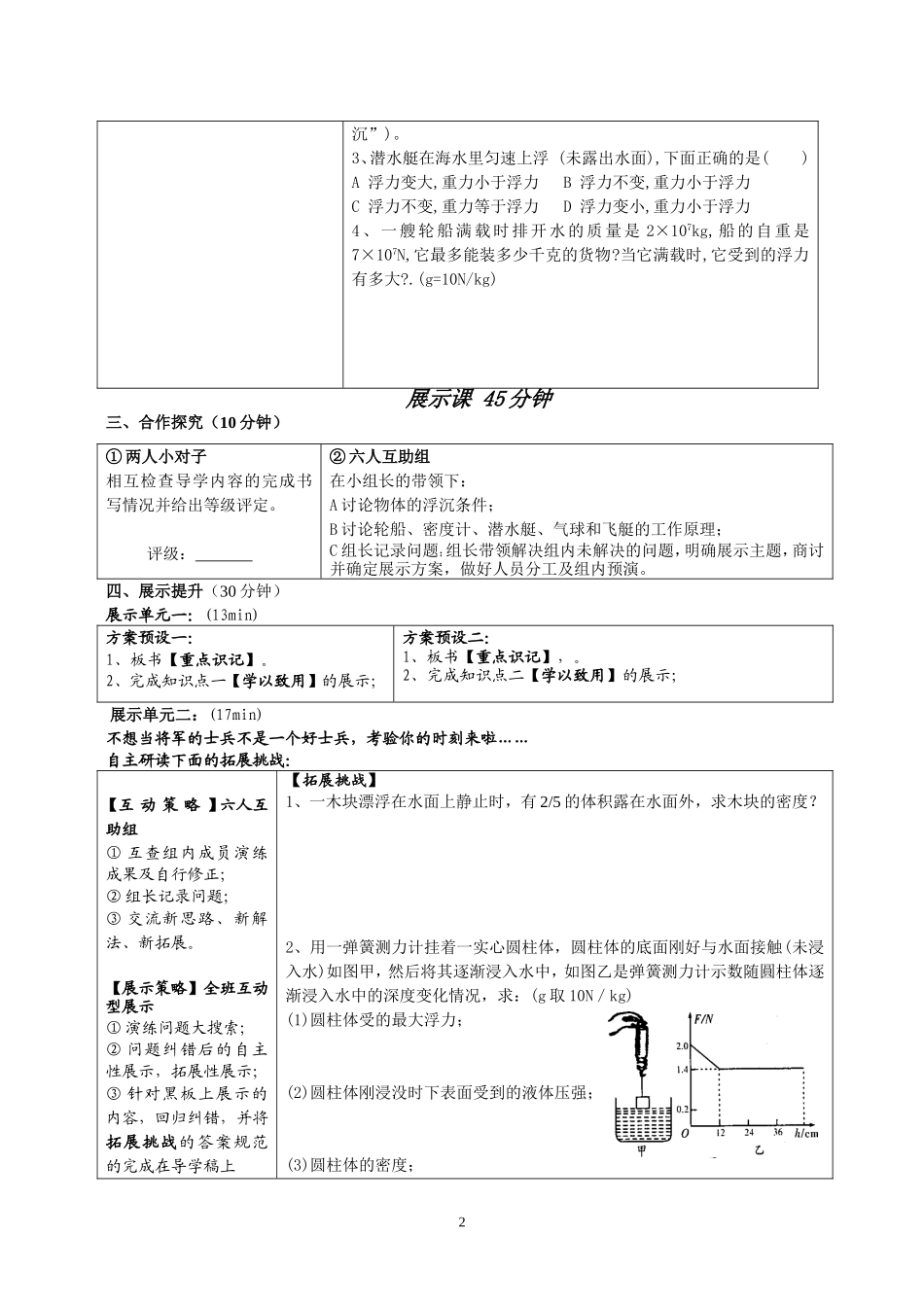 第三节《物体的浮沉条件及应用》_第2页