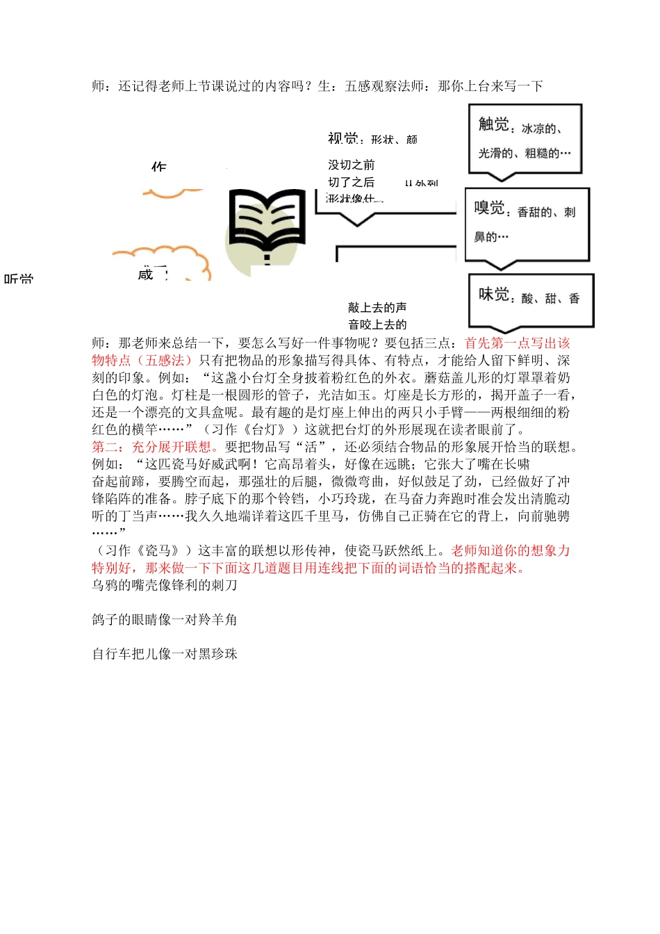 五感观察写日记  眼睛 耳朵 嘴巴 鼻子 皮肤_第2页
