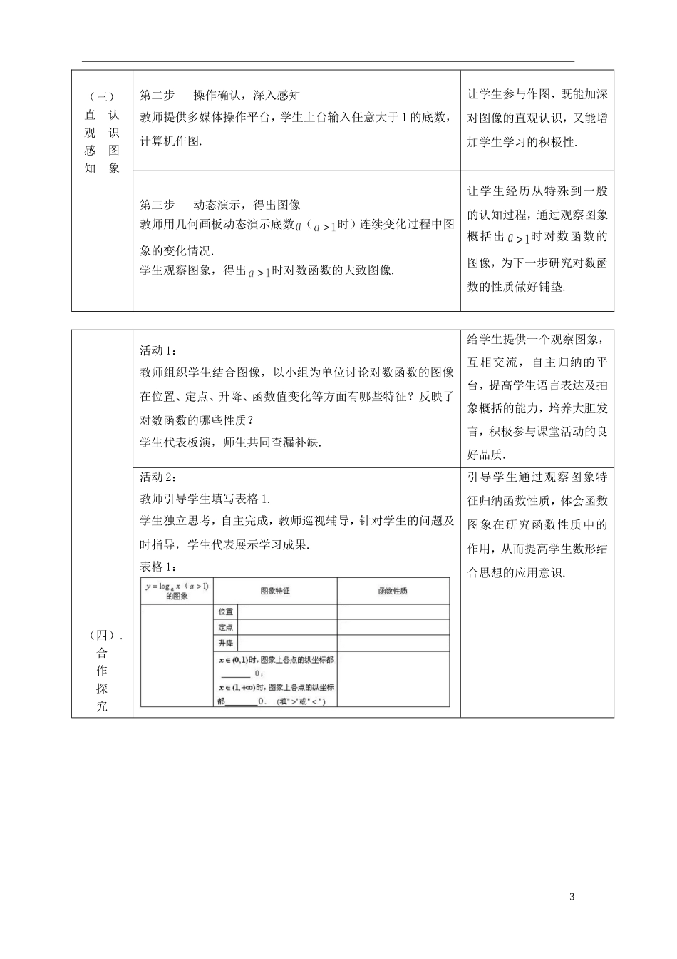 2015高中数学2.2.2对数函数及其性质发教学设计新人教A版必修1_第3页