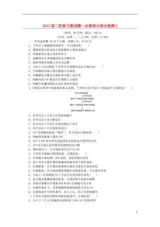 （通用版）2013届高三二轮复习 综合检测2（必修部分）