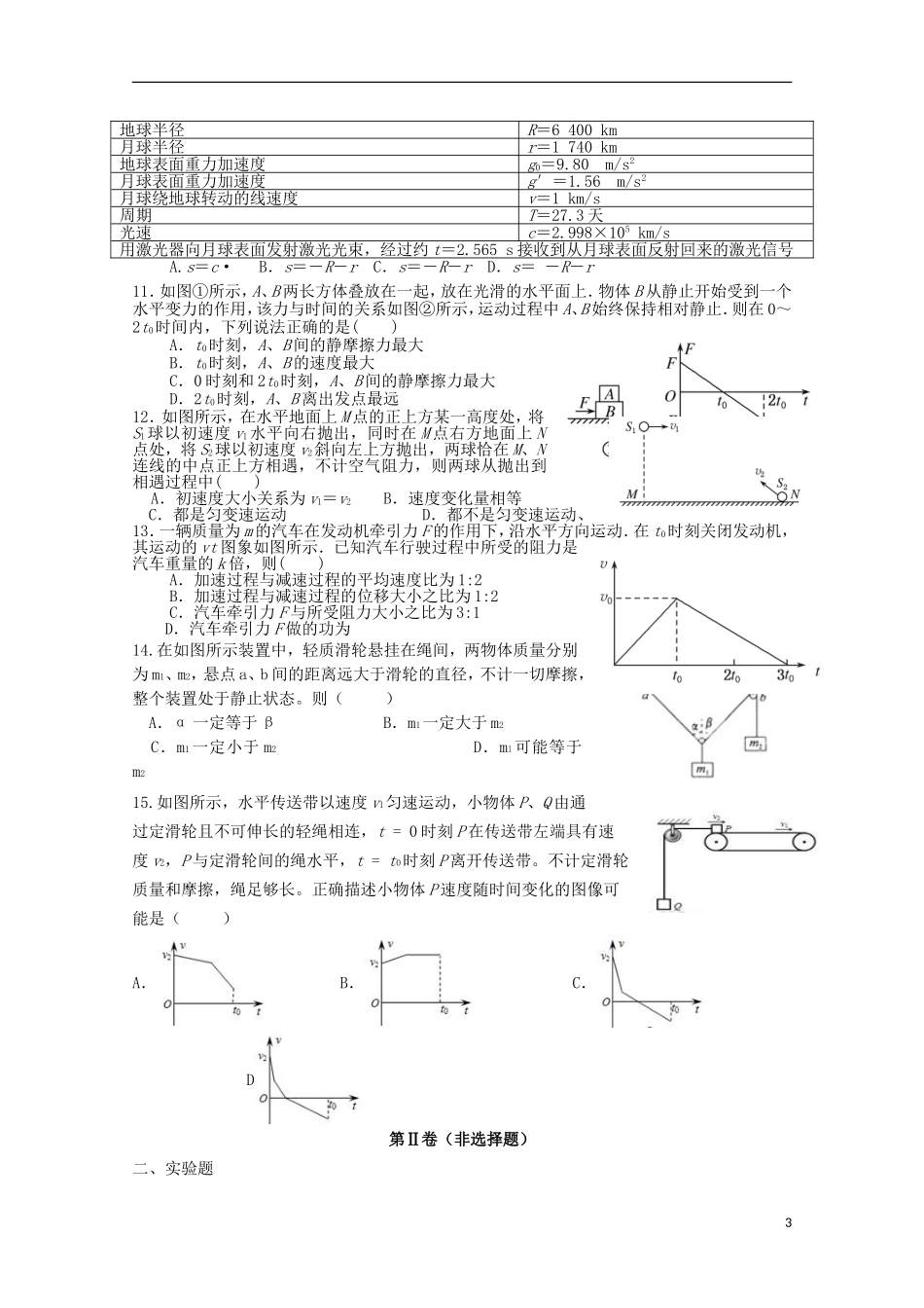 内蒙古杭锦后旗奋斗中学2016届高三物理上学期9月质量检测考试试题_第3页