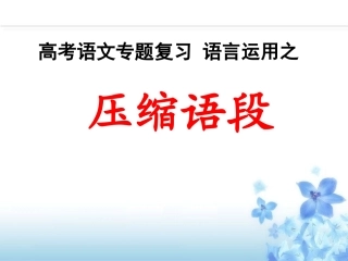2019压缩语段