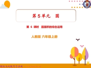 第6课时圆面积的综合运用