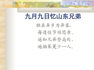 九月九日忆山东兄弟