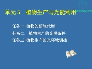 任务一植物的新陈代谢