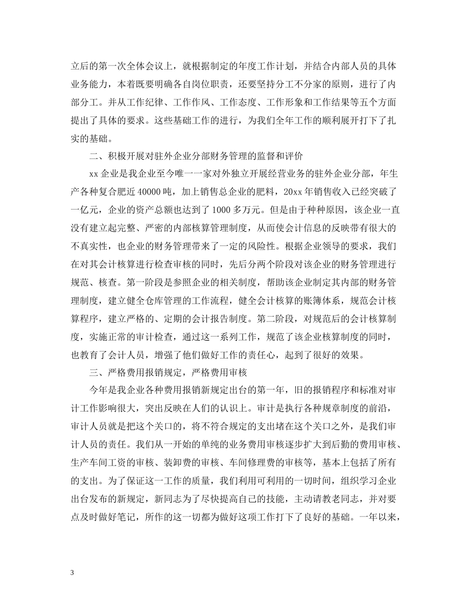 审计员工工作总结模板_第3页