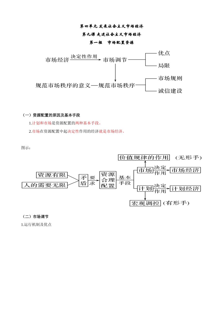 经济91复习提纲_第1页